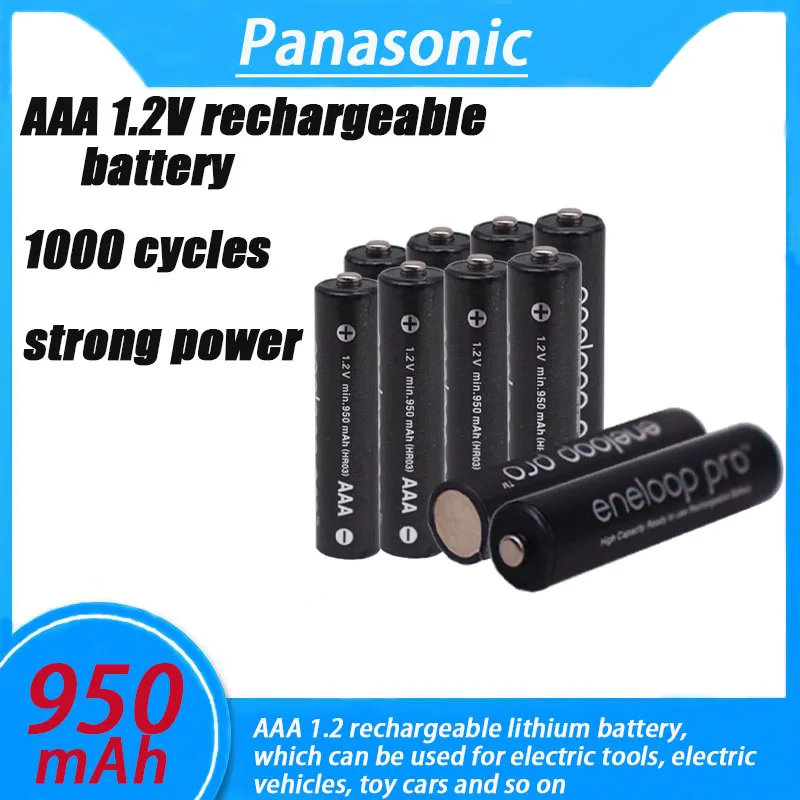 8-32PCS100% NEW Panasonic Eneloop Original Battery Pro 1.2V AAA 900mAh NI-MH Camera Flashlight Toy  Rechargeable Batteries