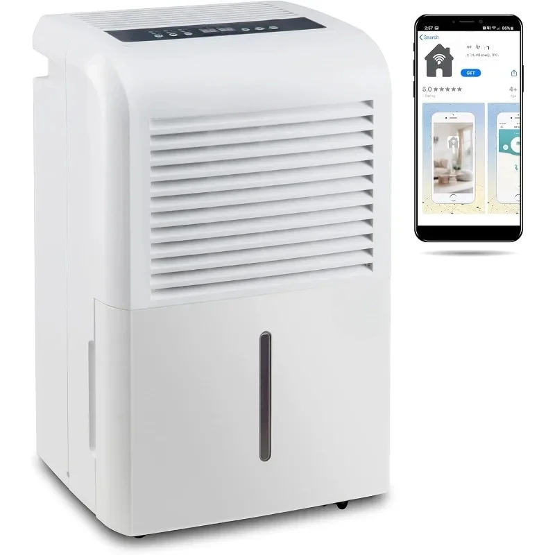 

Smart Wi-Fi Energy Star Dehumidifier with App, Continuous Drain Hose Connector Programmable Humidity dehumidifier