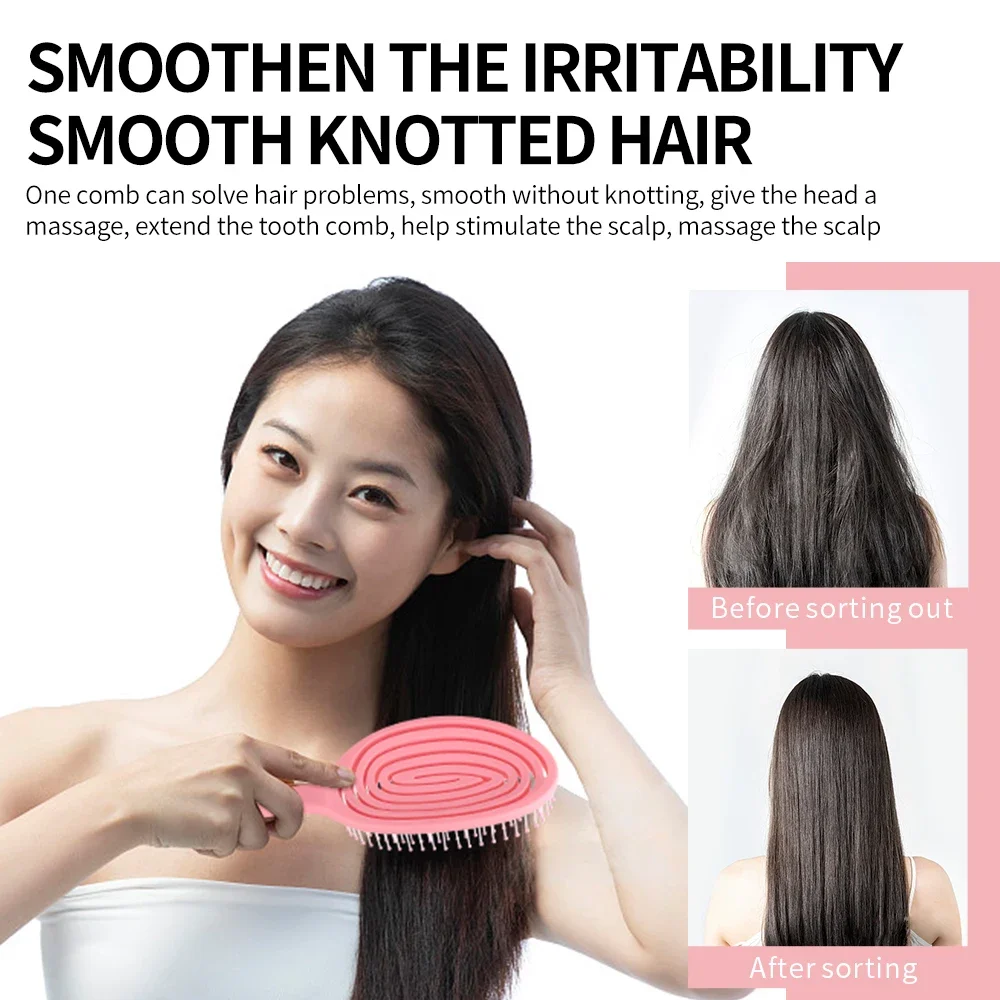 

2025 салонный массажер для кожи головы, парикмахерская расческа, профессиональная женская антистатическая расческа для влажных вьющихся волос, инструменты для укладки волос, принадлежности