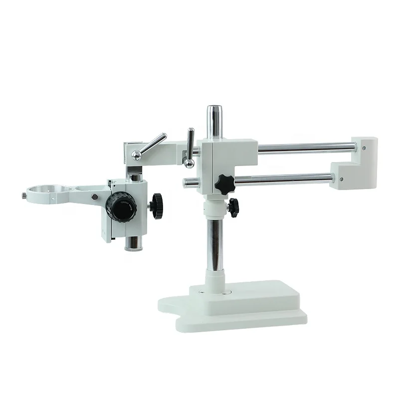 

Strong Flexible Trinocular Double Arm Base for Stereo Zoom Microscope Stage A1 Microscopio Accessories
