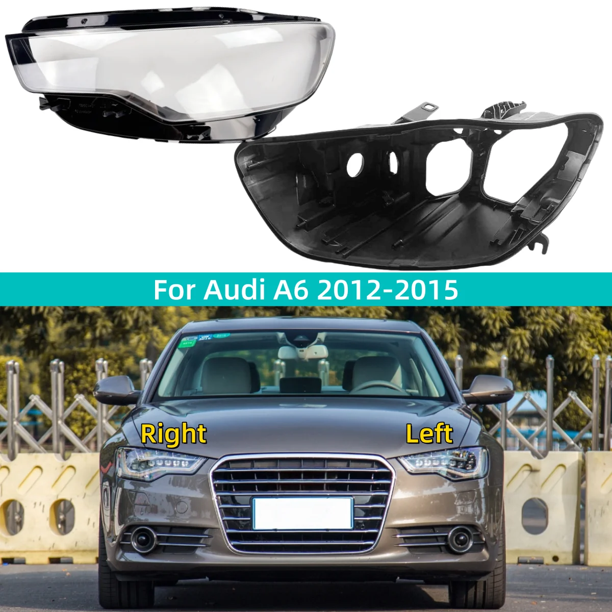 

For Audi A6 C7 2012 2013 2014 Car Accessories Cars Headlights Lamp Cover Headlight Bulb Holder