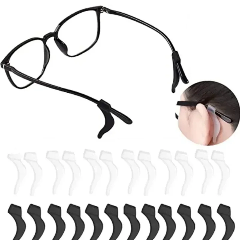 Silicone Anti-slip Ear Hook for Men Women Sunglasses Bracket Fastener Clear Ear Grip Eyeglass Holder Eyewear Accessories