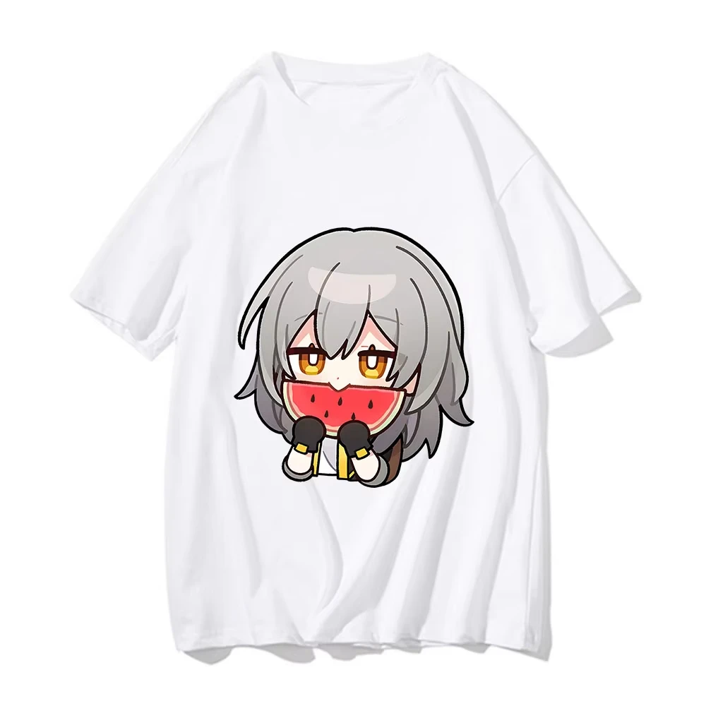 Honkai Star Rail Trailblazer Onlooker T-shirts Men/women Kawaii/Cute Tshirts QQcharacter T Shirts 100% Cotton Four Seasons LOOSE