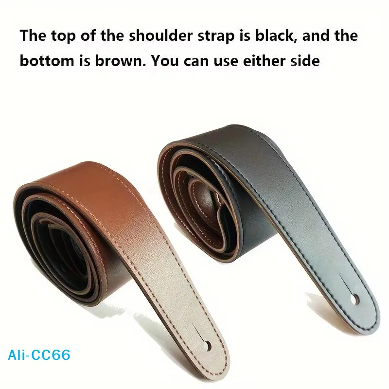 【C】Double Sided PU Leather Guitar Strap Adjustable Shoulder Belt For Acoustic Electric Guitar Ukulele Accessories