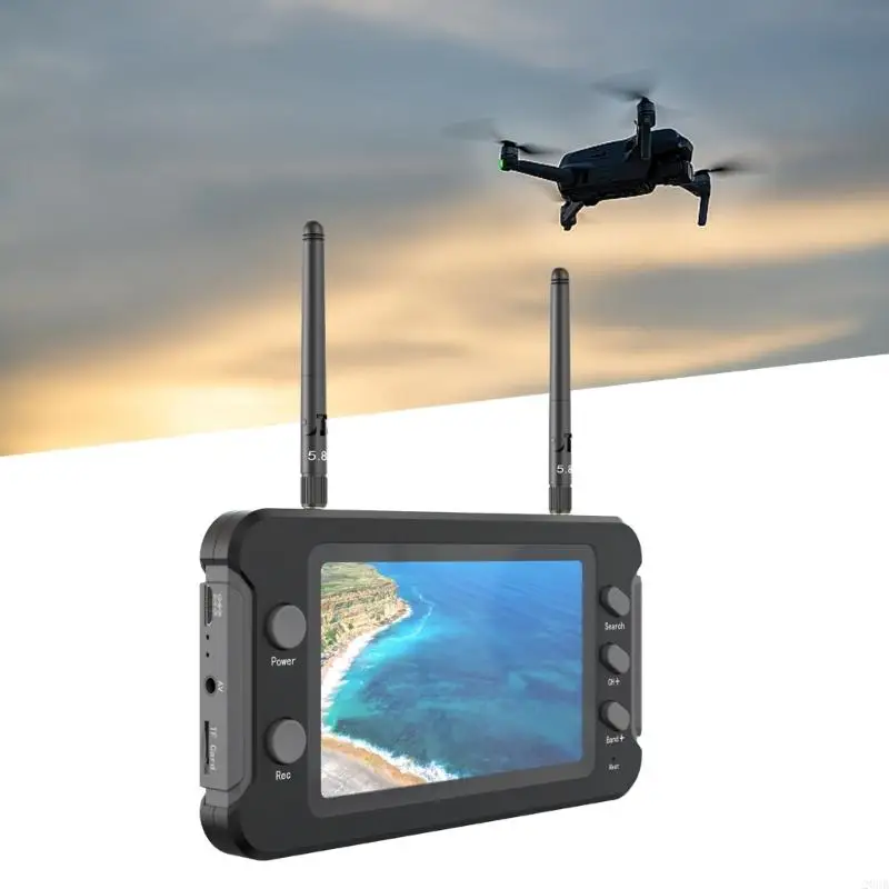 شاشة 20CB 4.3inch FPV 5.8 جيجا هرتز وضوح عالية من شاشة الشاشة مع مشغل سجل DVR
