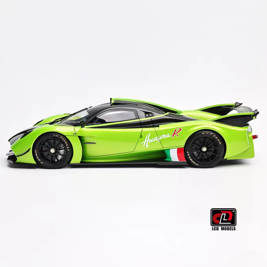 جديد LCD 1/18 Pagani Huayra R نموذج سيارة كامل مفتوح سبيكة دييكاست نموذج محدود مع ملصقات غرفة حلية جمع اللعب هدية