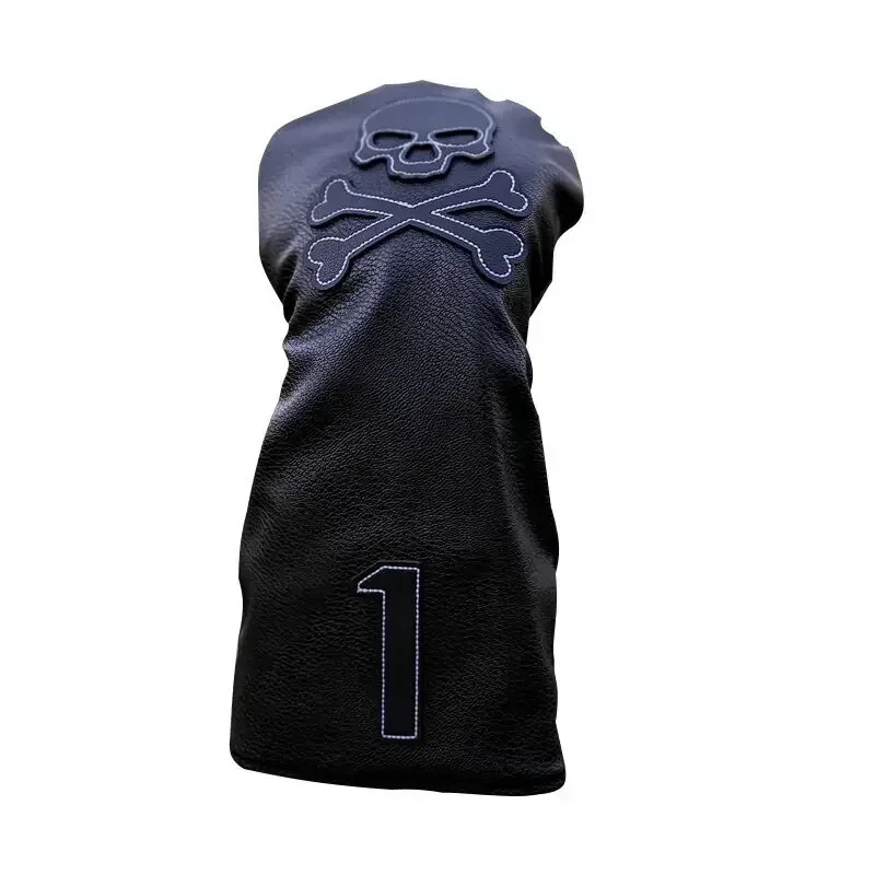 High quality black skull personalized golf club cover. Head protection, ball cap cover universal