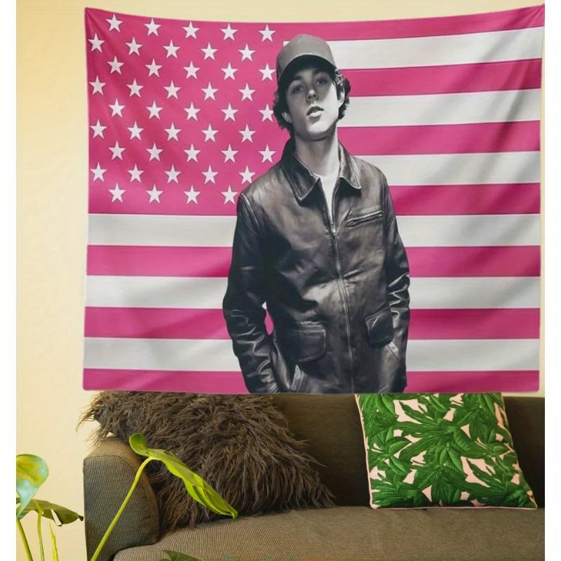 1 قطعة نسيج وايلون العلم غرفة النوم ديكور متعة وايت راية المشارك داخلي في الهواء الطلق جدار ديكور فني للمنزل بطانية خلفية