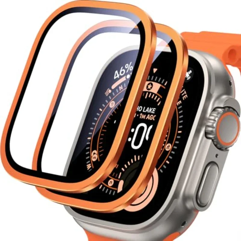 2PCS HD Metallgehärtetes Glas für Apple Watch Ultra 2-3 49mm Displayschutzfolie Anti-Kratz-Stoßfänger Vollfolie für IWatch Ultra 49mm – Detail 2