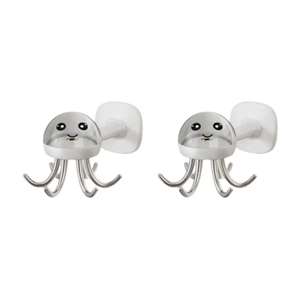 Multifunctional Kitchen Hooks 360 ° Rotation Octopus Shaped Non-Marking Adhesive Hooks in Bathroom A