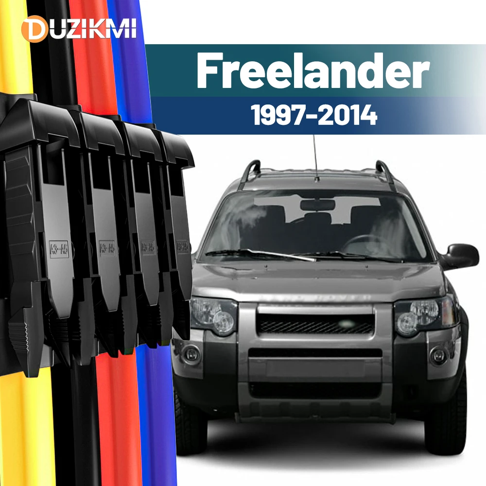 For Land Rover Freelander 1 2 1997-2014 2007 2008 2009 2010 2012 2013 2pcs Front Windshield Windscreen Wiper Blades Red Blue