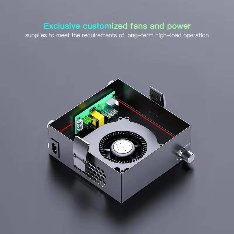 Compact Ionic Airflow Fan with 24V DC Power Overheat Protection Anti-Static Design for Safe Operation‌ for Soldering/Woodworking
