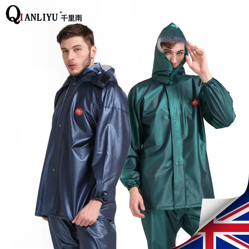 

Комплект для защиты от дождя для мотоциклистов и водителей электроскутеров: двухслойный утолщенный непромокаемый костюм (куртка и брюки)