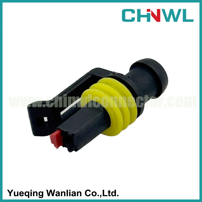 50 Sets 1 Pin AMP Automotive Waterproof Connector Female Plug 282079-1