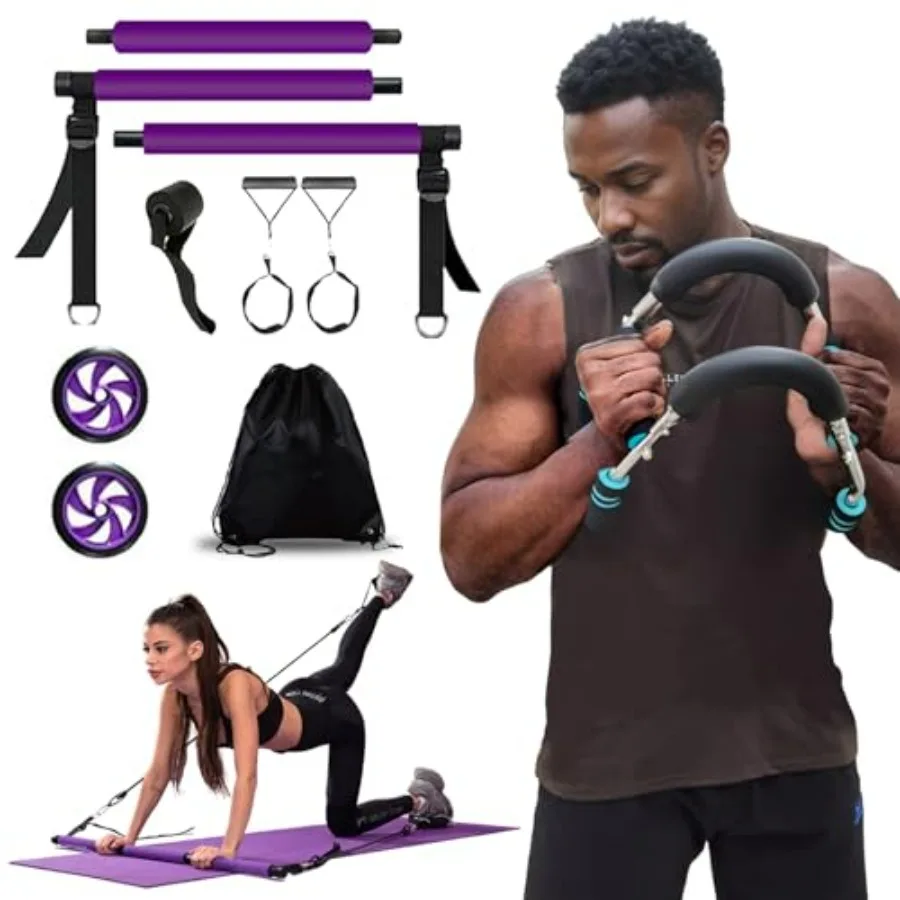 

Ltimate Twister Arm Trainer Комплект для пилатеса Несколько фитнес-баров с эспандерами, регулируемое оборудование для тренировки груди Portab