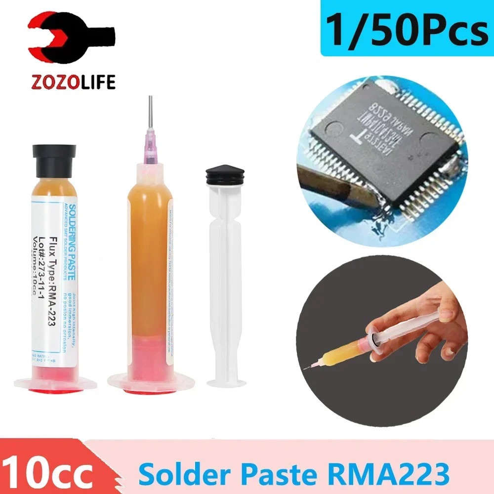 1/50Pcs 10cc RMA-223 Soldering Paste Flux For Soldering Solder Paste for Chips LED BGA SMD PGA PCB DIY Repair Tools