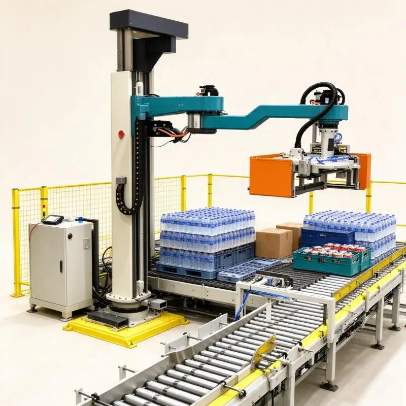 Column Palletizer Industrial Vertical Pallet Stacker Custom Stack Layers Column Palletizer For Carton Handling