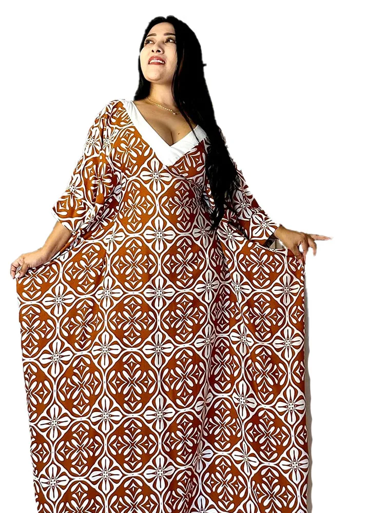 

New African Style Classic Print Dress, Plus Size Elegant for All Seasons Wedding & Party