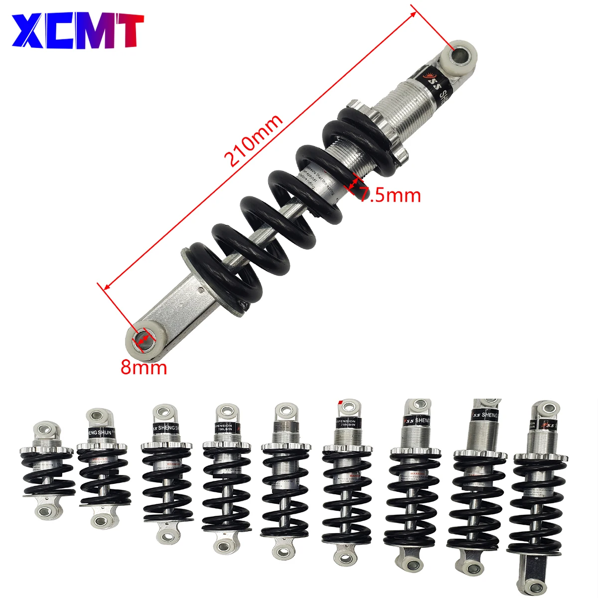 

Electric Scooter Pocket Bike Bike Spring Shocks Absorber Suspension Damper 100 125 150 160 170 180 190 200 210MM 650/750/1200LB