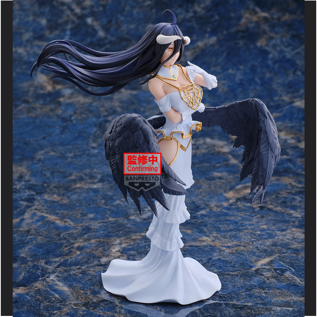 Original BANDAI OVERLORD Albedo FIGURE Anime Action Figure Desktop Collector Figurine Banpresto Modl Toys Doll 20 cm