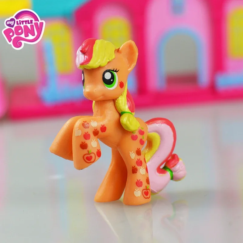 Hasbro My Little Pony Mini Semi-translucent Applejack Rainbow Dash Griffin Gelada Spike Pinkie Pie Rarity Tabletop Ornament Toys