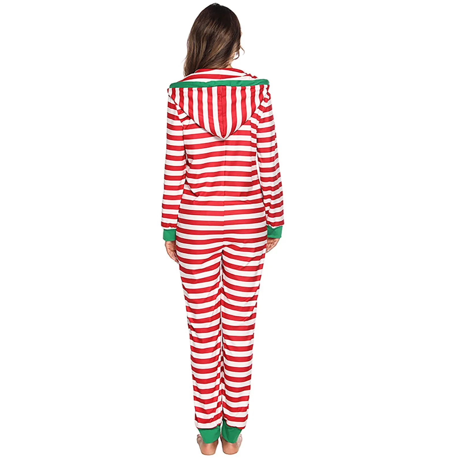 Red and White Striped Family Christmas Pajamas Sets Children's Sleepwear Mother Father Kids Family Look Couples Pajamas Homewear