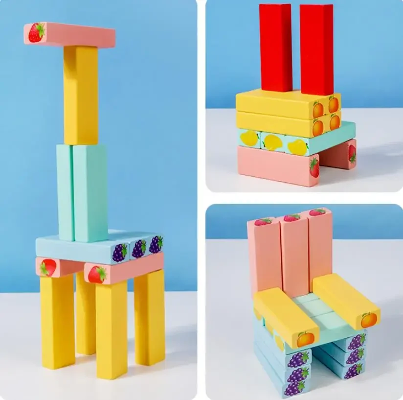 Puzzle per bambini in legno giocattoli giochi da tavolo per adulti numeri grandi impilabili a strati torre di legno ad alto disegno