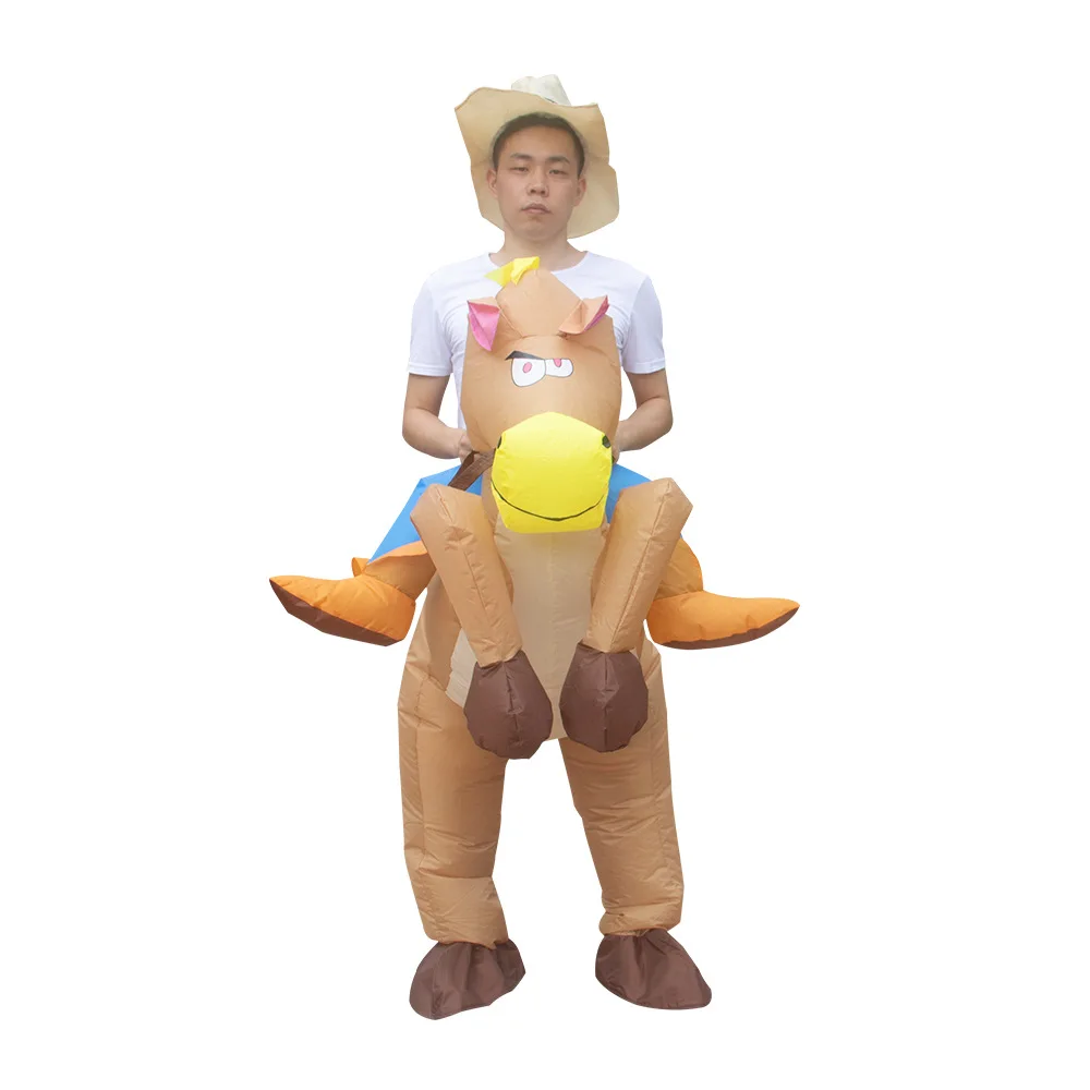 Halloween Carnival Inflatable Ride A Horse Costume Funny Party Cosplay Suit