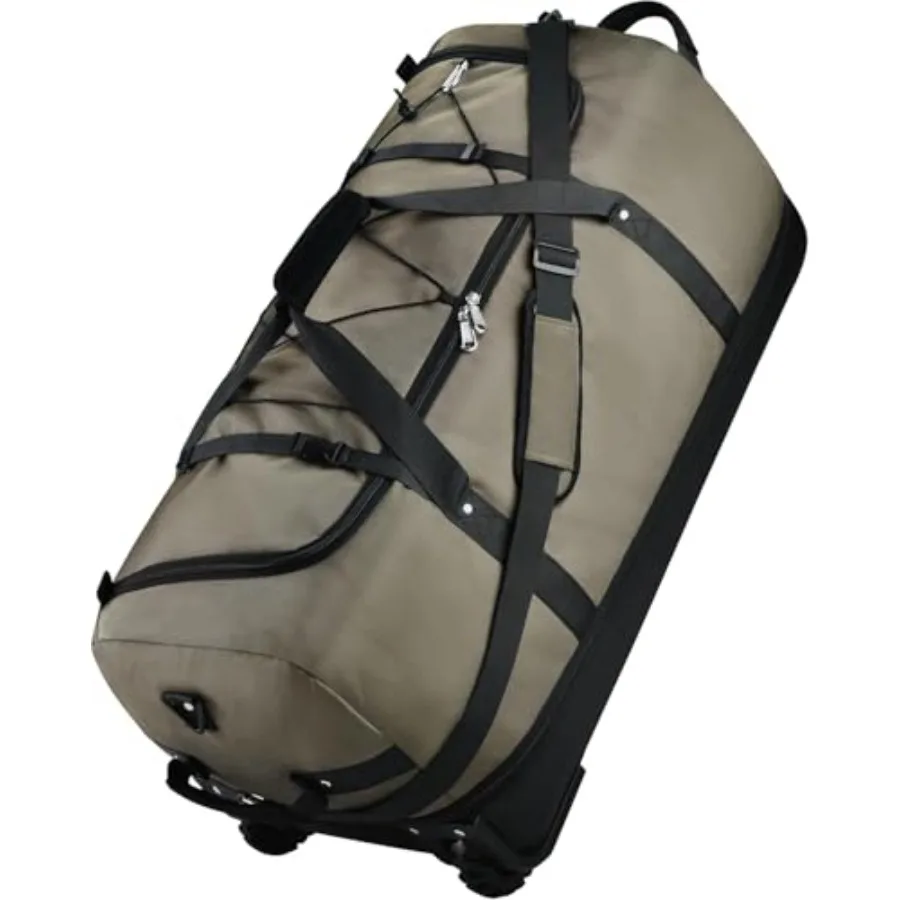 

Rolling Duffle Bag with Wheels110L/140L Expandable Soft-Sided Foldable Duffle Bag with 2 Rubber Wheels Packable 32" Rolling Car
