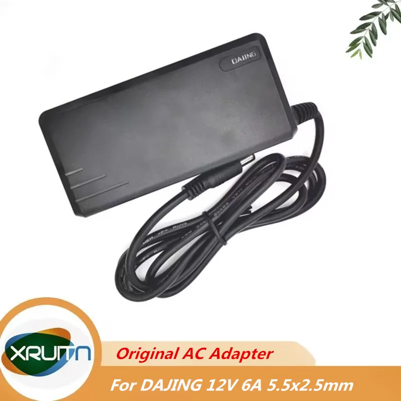 

Genuine DAJING 12V 6A 5.5x2.5mm Adapter Charger DJ-120600-SA Replace DJ-U48S-12 DAJING ADP-40C2 Display Power Supply