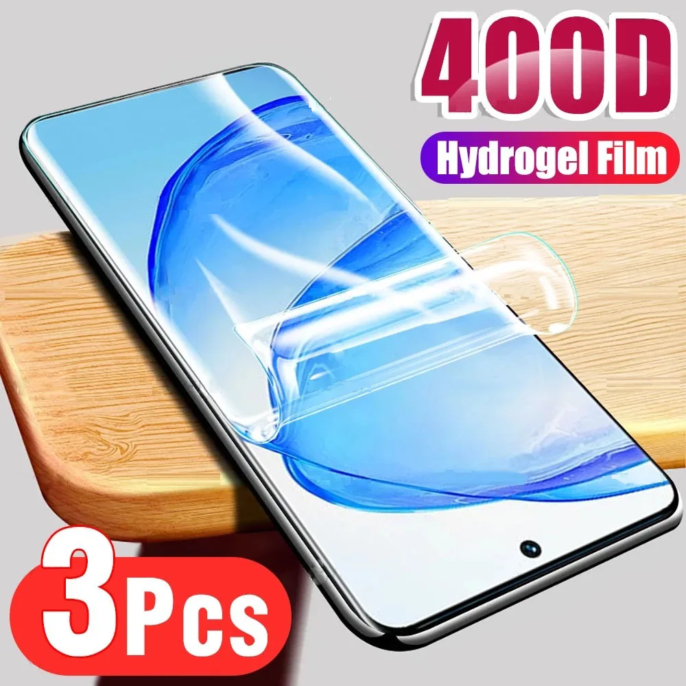 3PCS Hydrogel Film For Vivo iQOO Z5 Z5X Z6 Z6x Z3 Z1 Z1X Screen Protector Full Cover film On iQOO 3 5 7 8 UIx U3x U5x Neo3 5 6 7