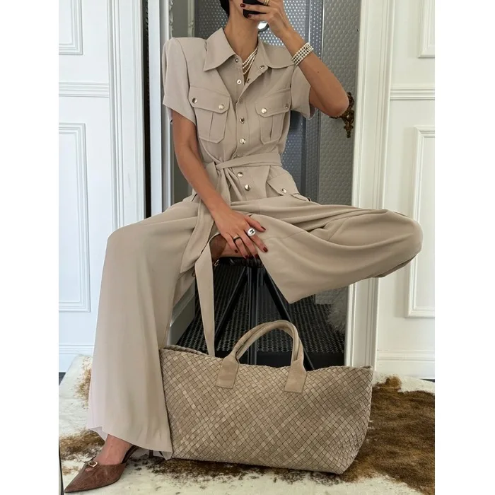 

Elegant Casual One-Piece Pants Korean Style Fashionable Retro Gentle Summer 2026 Ladies' Premium Clothing