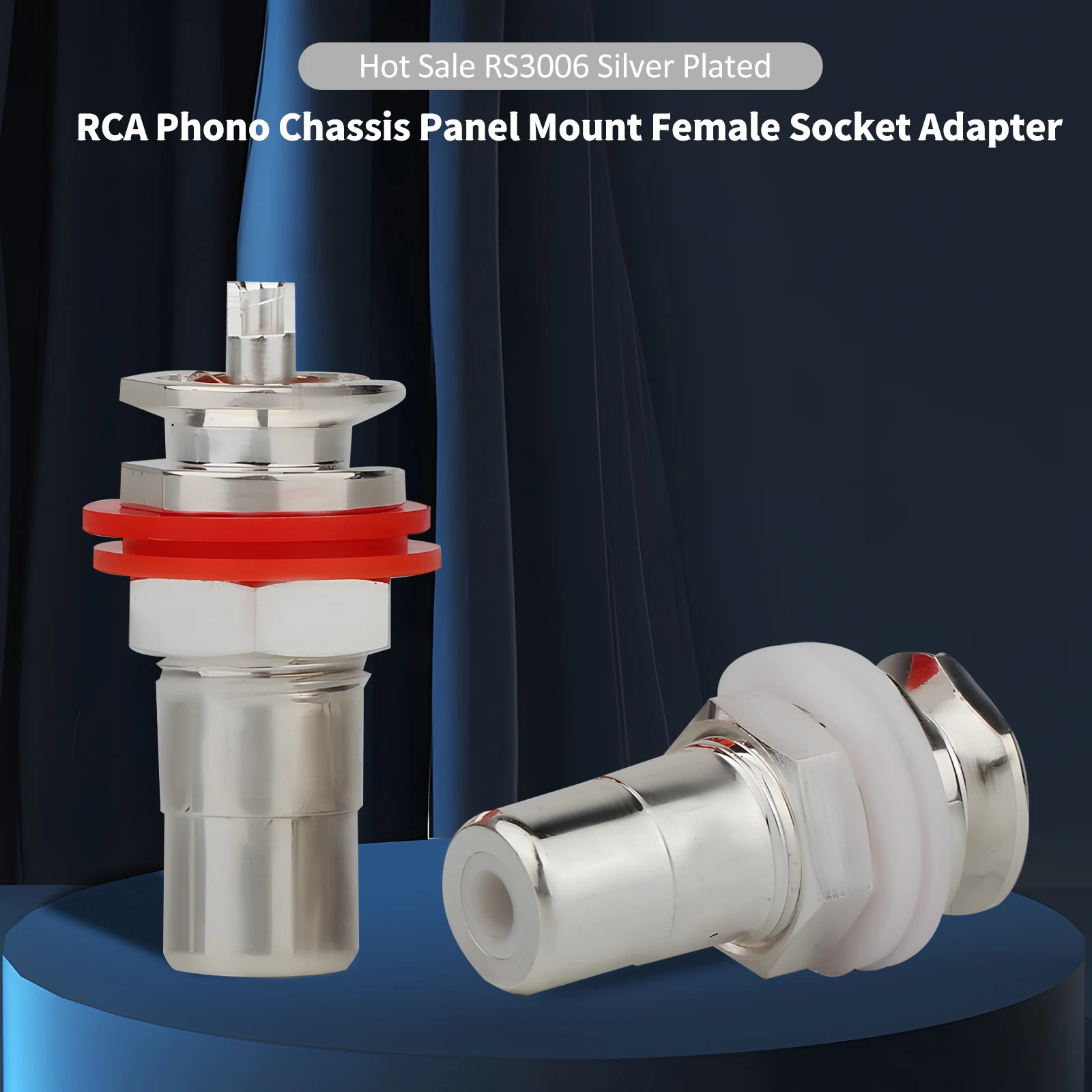 

CMC Silver Plated RCA Phono Chassis Panel Mount Female Socket Adapter RCA Female Socket