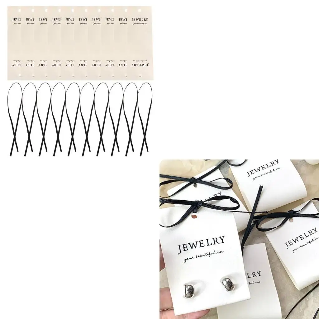 

10 шт. карты для демонстрации ювелирных изделий с элегантным бантом из ленты для поделок и подарков
