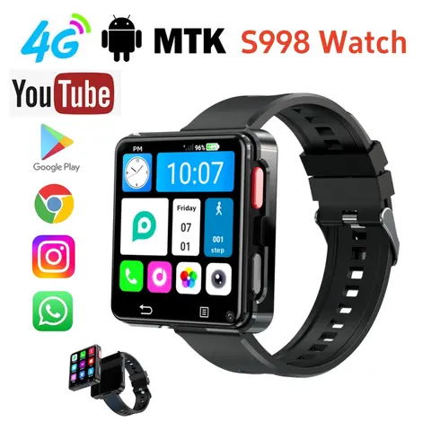 S998 4G 스마트 시계 안드로이드 OS MTK6739 쿼드 코어 4GB 64GB 2.64