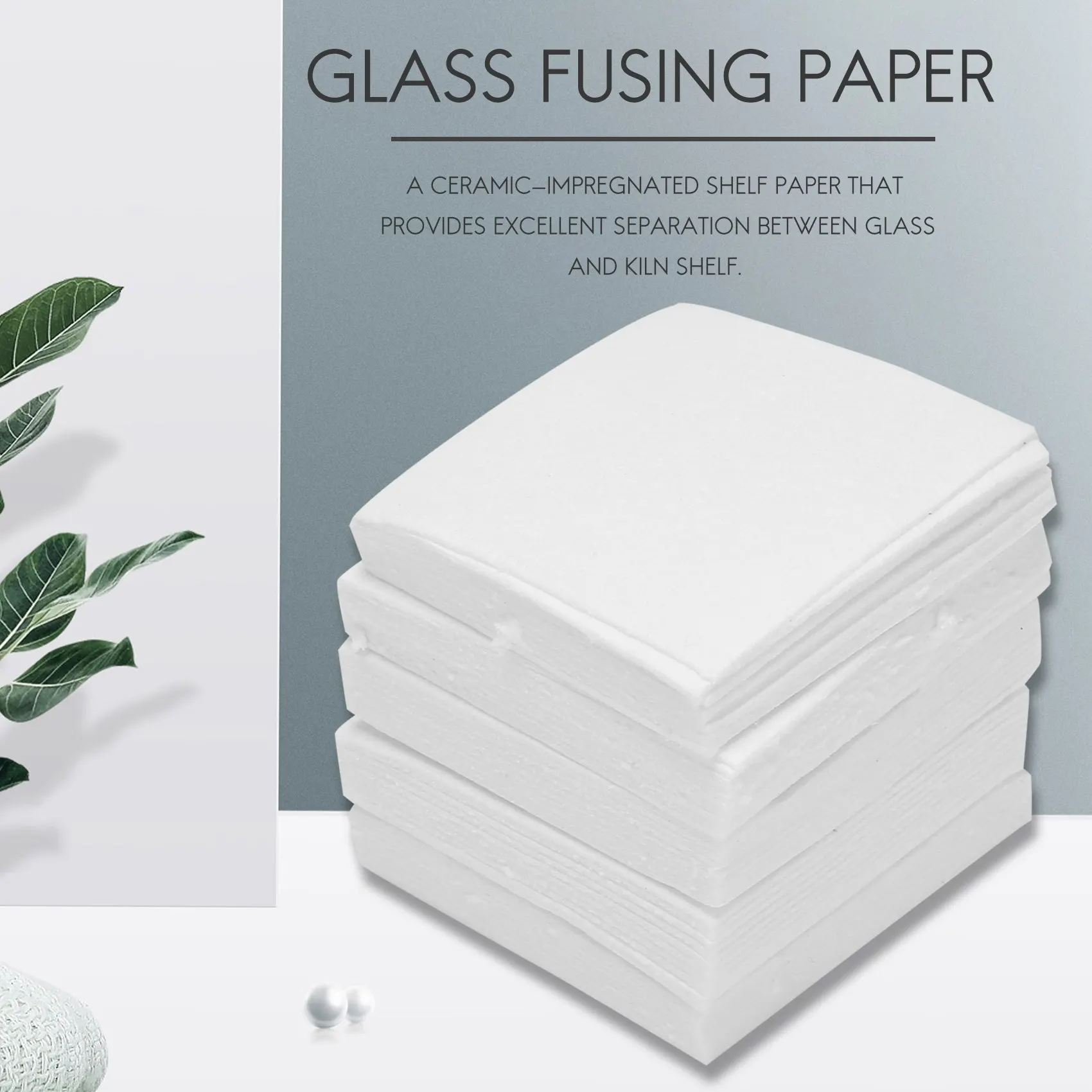 A43T 50 Sheets Ceramic Fiber Square Microwave Kiln Glass Fusing Paper Household Tools