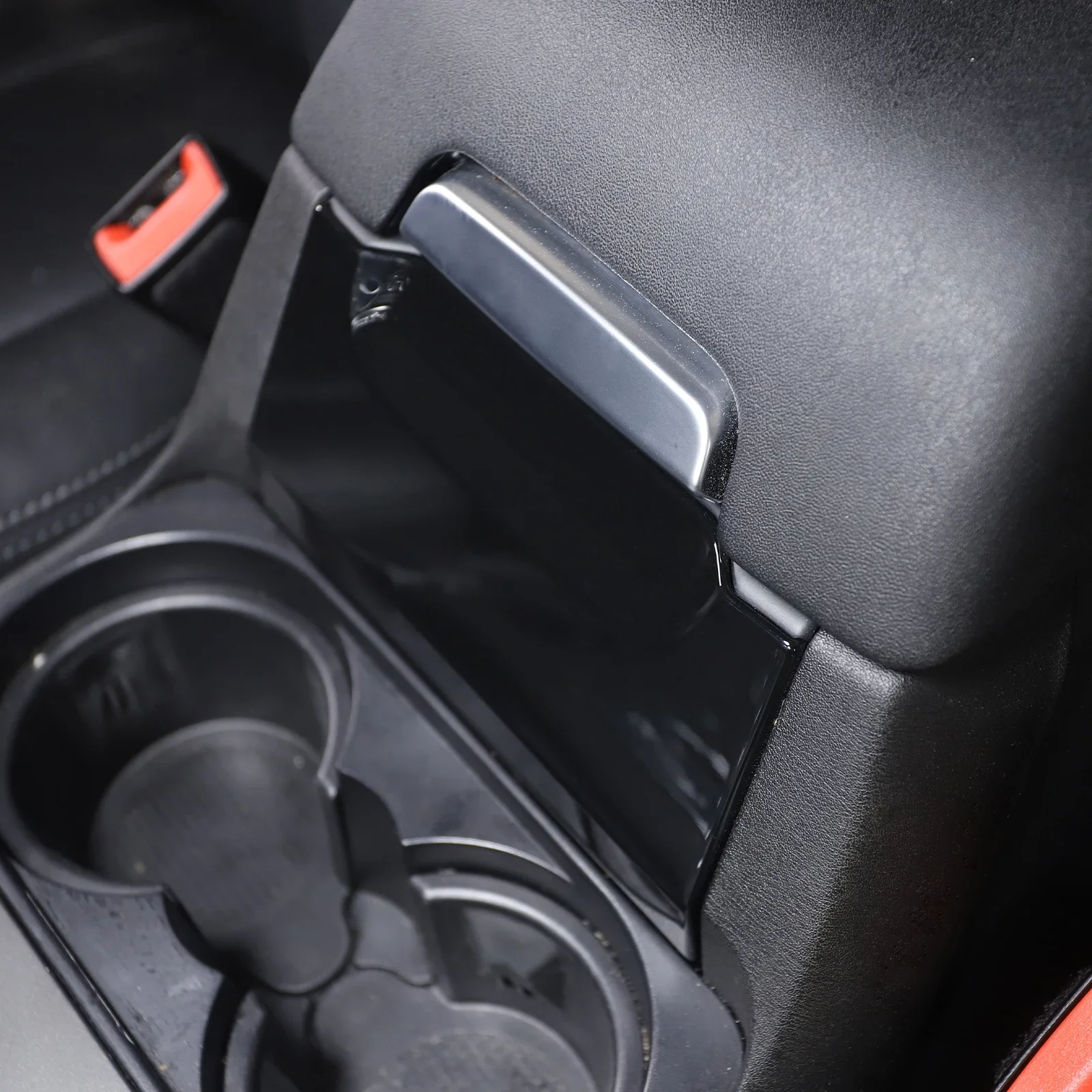 

ABS Black For Land Rover Discovery 4 2010-2016 Car Inner Armrest Box Storage Box Decorative Cover Trim Car Accessories