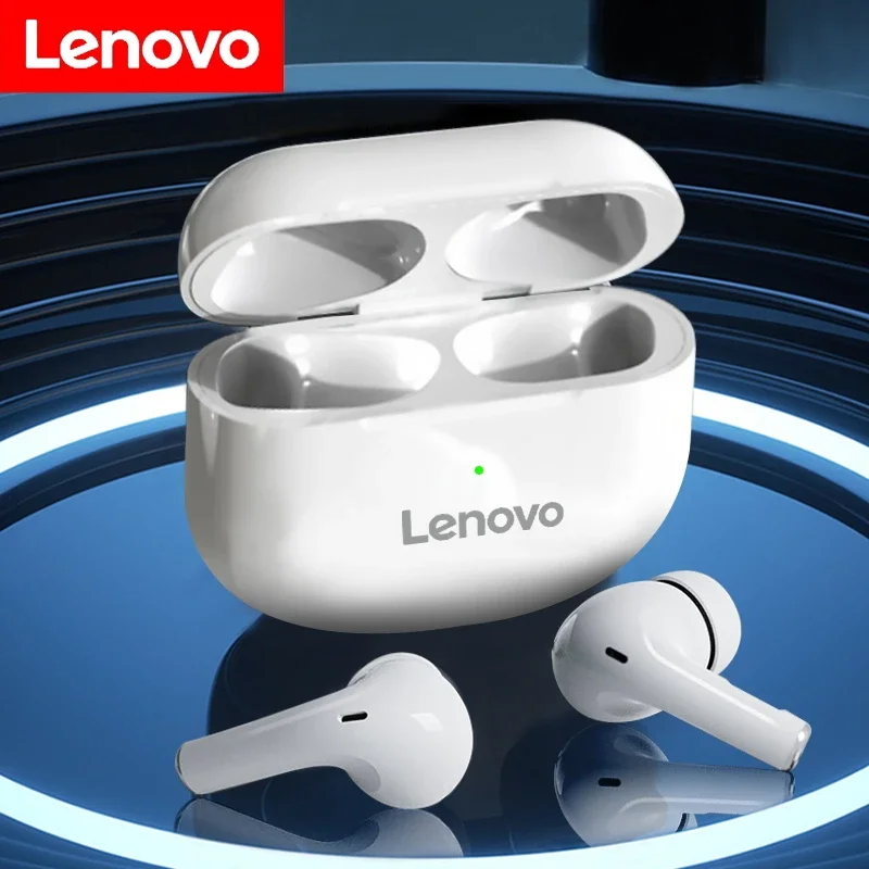Lenovo-Écouteurs Sans Fil Bluetooth LP40 TWS, Oreillettes Stéréo à Commande Tactile, pour Téléphone Android