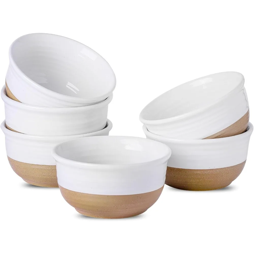 

Ceramic Soup Bowls, 20oz Bowls for Kitchen Set of 6, Microwave & Dishwasher Safe, Stackable, Durable, Elegant Design for Cereal