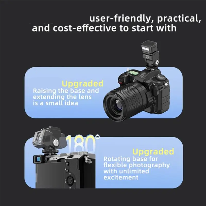 ABFN-High-Speed Synchronization Compatible Pixel Flash Hot Shoe Height Adjustment Base 180° For Nikon DSLR Cameras Supports TTL