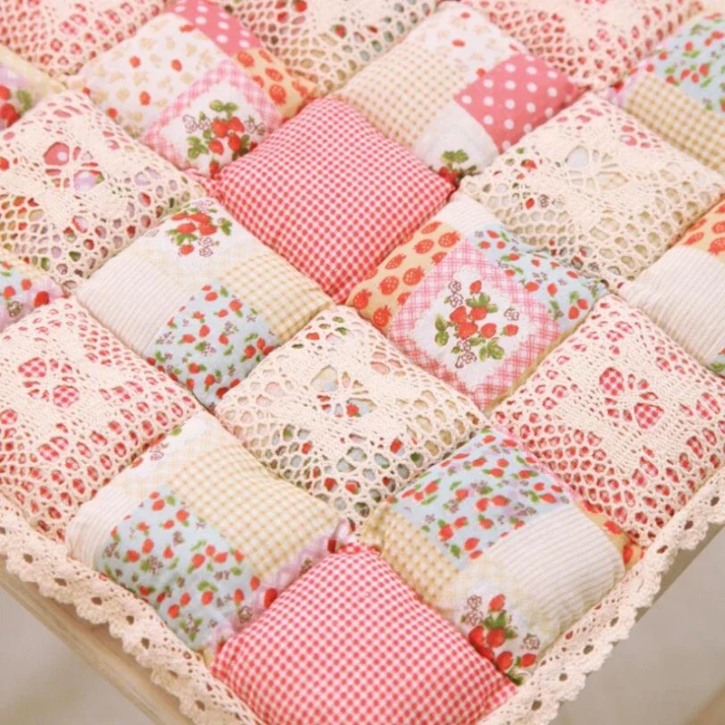 40X40cm Flower Style Square Cotton Seat Cushion Sofa Car Mat Home Kitchen Chair Sit Pad Mat Pillows Home Decor