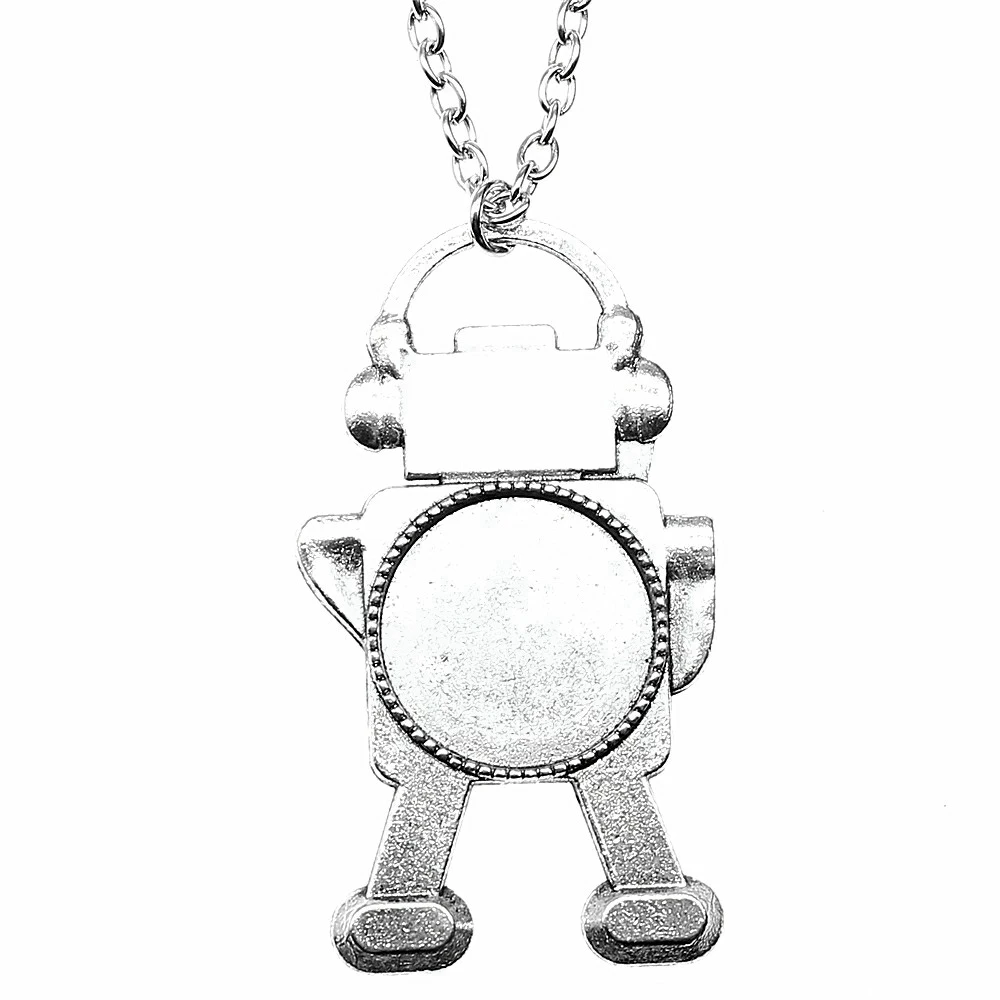 Necklace Pendant Christmas Decorations Necklace 45Cm Or 70Cm Long Chain Necklaces Women Fit 20Mm Glass Cabochon Base Bezel