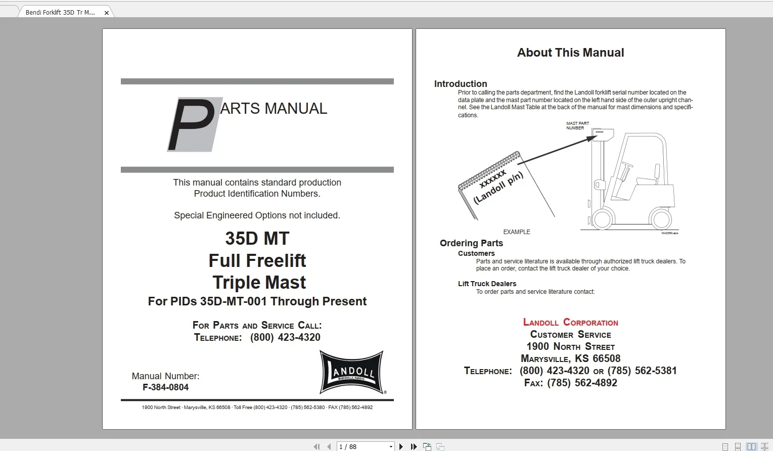 Landoll Bendi Forklift Full Collection Manuals DVD PDF