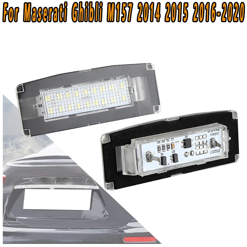 

Car LED License Plate Light For Maserati Ghibli M157 2014 2015 2016 2017-2019 2020 White Light Trunk Light Accessories 673001401