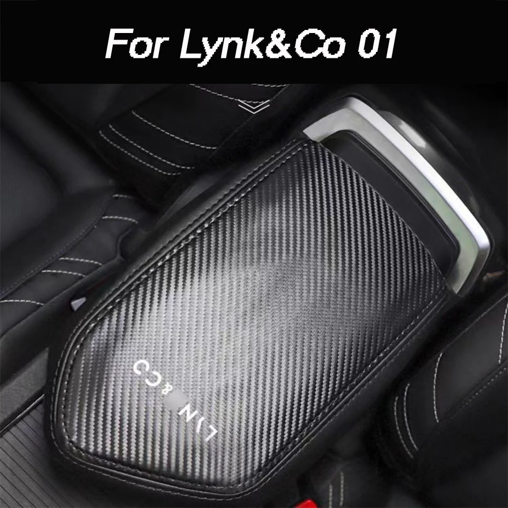 

Car leather armrest box cover central armrest box cover For Lynk&Co 01 2021 2022 Protective pad decorative accessories