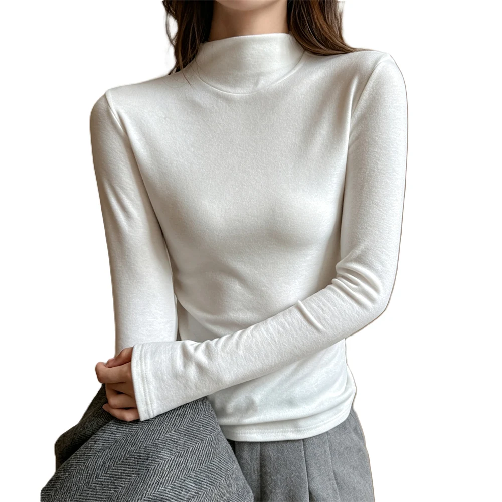 For Holiday Travel Long Sleeve Base Layer Female Fashion Shirt Polyester Fabric Medium Elasticity Soft Touch Material