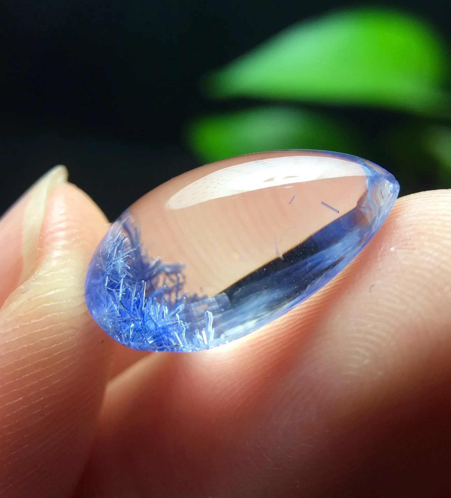 الطبيعية الأزرق Rutilated Dumortierite قلادة من الكوارتز 18.6*11.2*8.7 مللي متر واضح زهرة قلادة الذهب والمجوهرات AAAAAAA