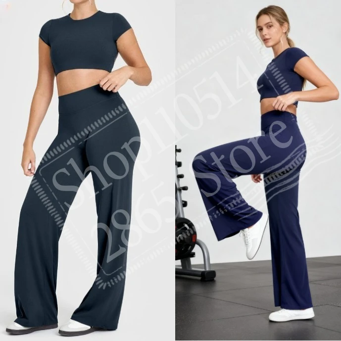 

2026 универсальные повседневные прямые брюки Fiess для женщин, мягкие дышащие леггинсы без нераздельных леггинсов с завязками, широкие спортивные брюки для йоги