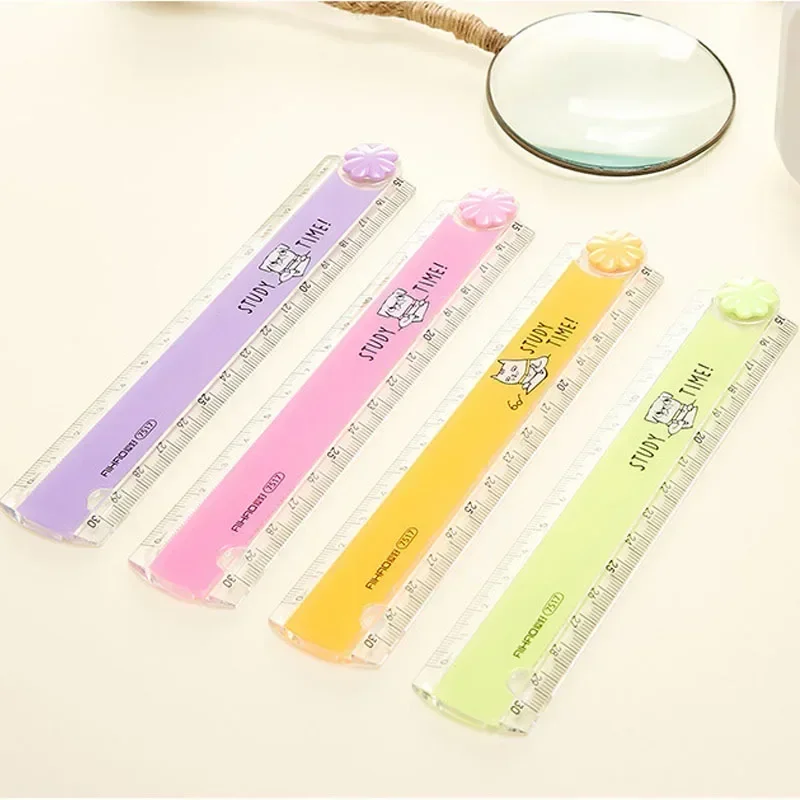 30 CM Kawaii Cute Kawaii Study Time Folding Ruler Multifunction DIY Drawing Rulers for Kids Students Office School Stationery