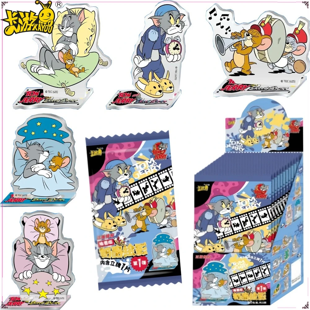 

Original Kayou Tom and Jerry Stand Acrylic Figure Cartoon Comedy Animation Peripheral Characters Collectibles Model Toys Gifts